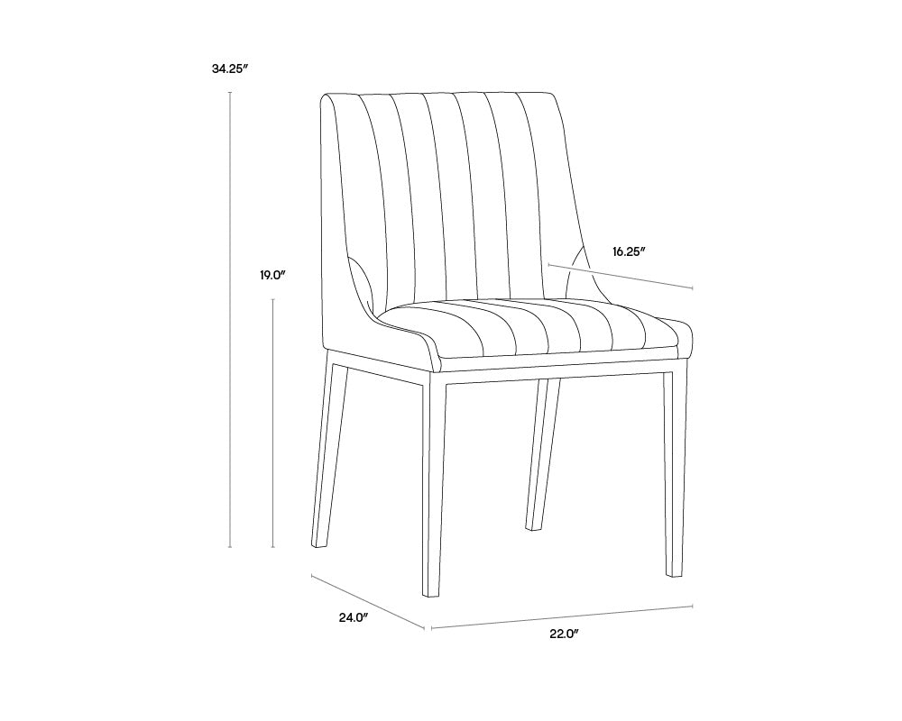 NAHLA HALDEN DINING CHAIR - VINTAGE BLUE