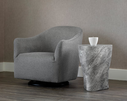 NAHLA DALI END TABLE - LARGE - MARBLE LOOK - GREY