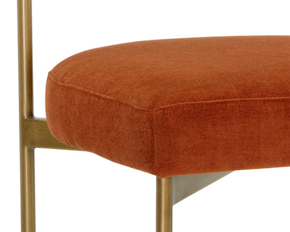 NAHLA SENECA DINING CHAIR - ANTIQUE BRASS - DANNY RUST