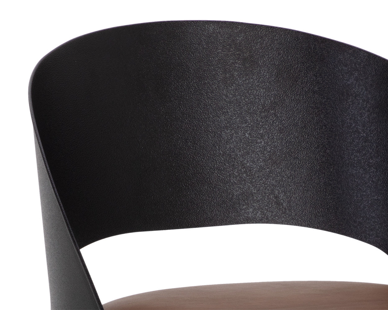 NAHLA DEZIRAE COUNTER STOOL - BLACK - COGNAC LEATHER