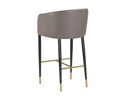 NAHLA ASHER BARSTOOL - FLINT GREY / NAPA TAUPE