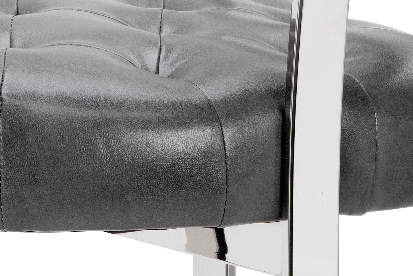 NAHLA BEAUMONT COUNTER STOOL - STAINLESS STEEL - CANTINA MAGNETITE