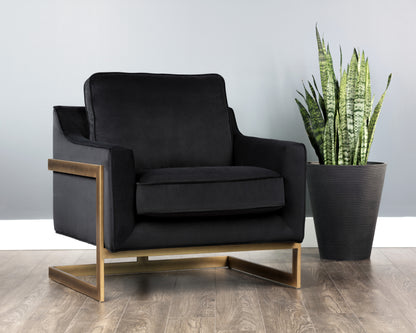 NAHLA KALMIN LOUNGE CHAIR - ABBINGTON BLACK