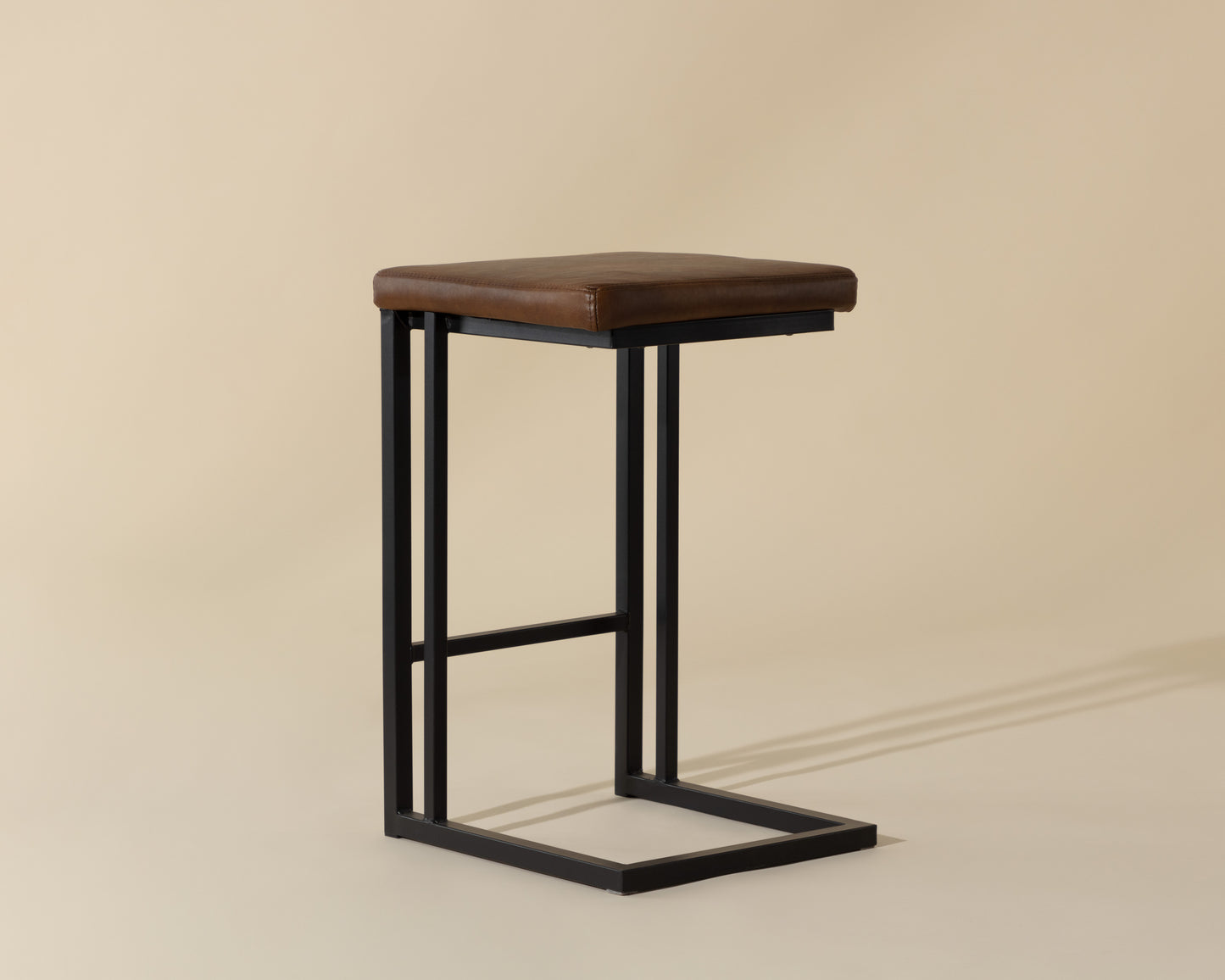 NAHLA BOONE COUNTER STOOL - BLACK - BRAVO COGNAC