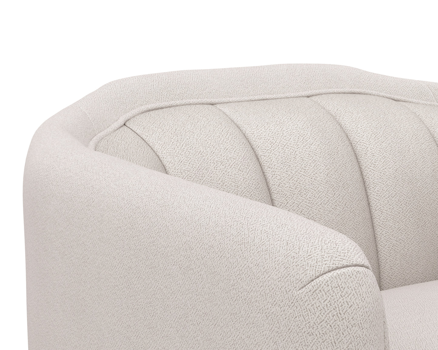 NAHLA BIRRIT SWIVEL ARMCHAIR - ALASKA GREIGE