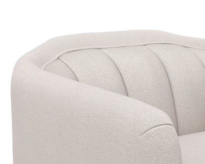 NAHLA BIRRIT SWIVEL ARMCHAIR - ALASKA GREIGE