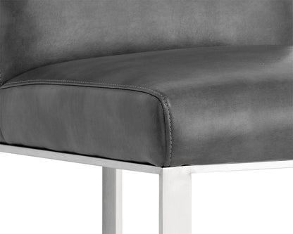 NAHLA DEAN COUNTER STOOL - STAINLESS STEEL - CANTINA MAGNETITE