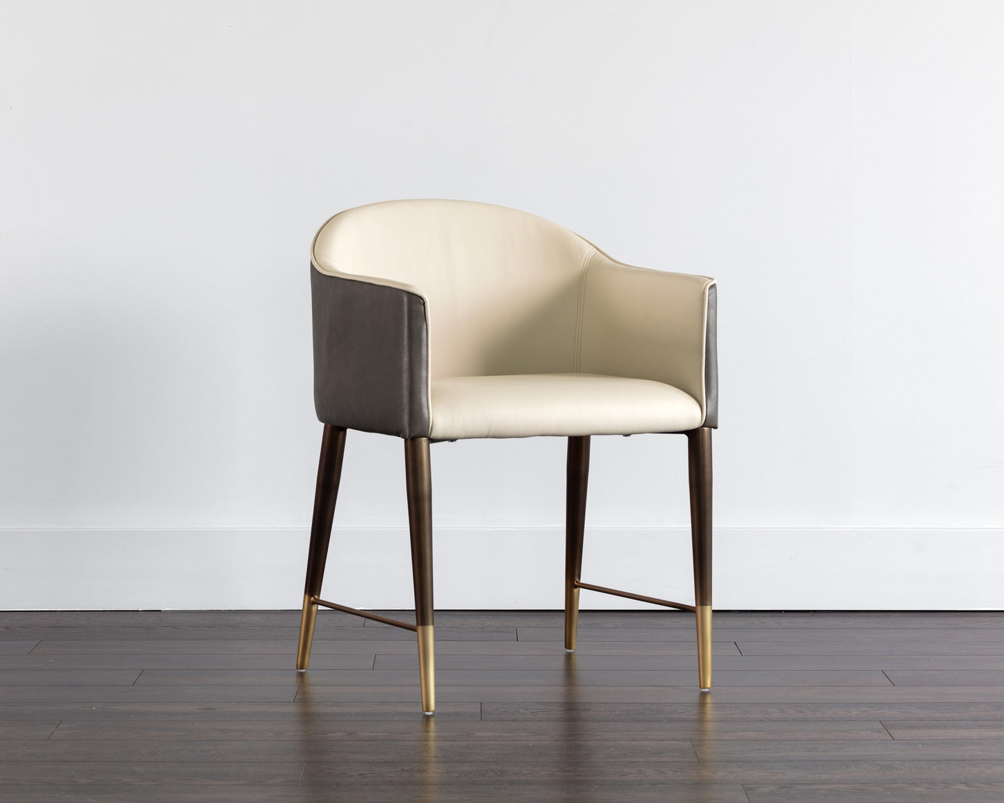 NAHLA KYLIN DINING ARMCHAIR - DILLON CREAM / BRAVO ASH