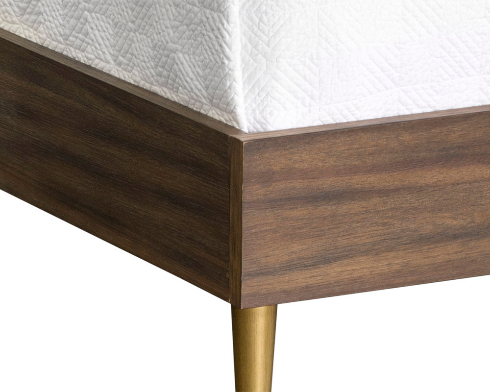 NAHLA GREYSON BED - QUEEN - SMOKE ACACIA