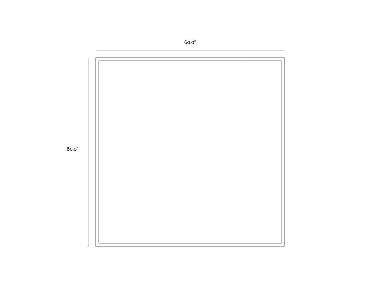 NAHLA MONOLITH - 60" X 60" - BLACK FLOATER FRAME