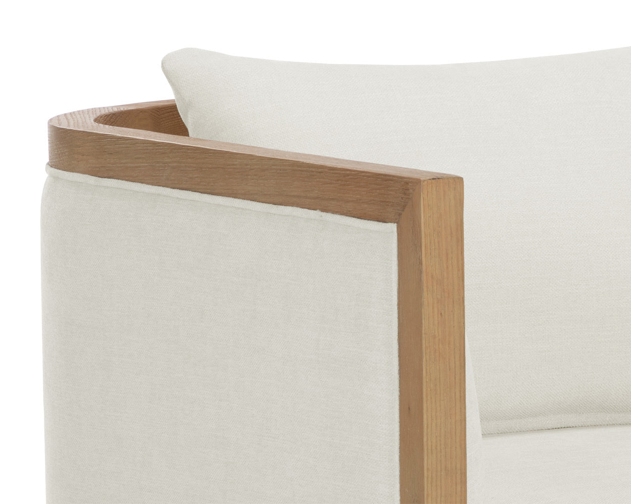 NAHLA CHLOE LOUNGE CHAIR - NATURAL - HEATHER IVORY TWEED