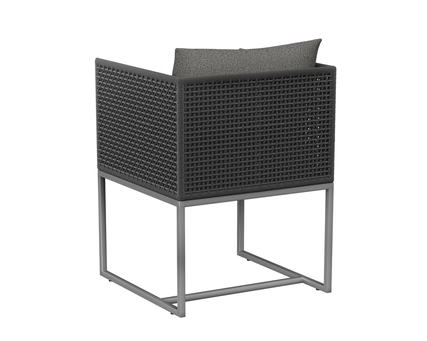 NAHLA CRETE DINING ARMCHAIR - DARK GREY - GRACEBAY GREY