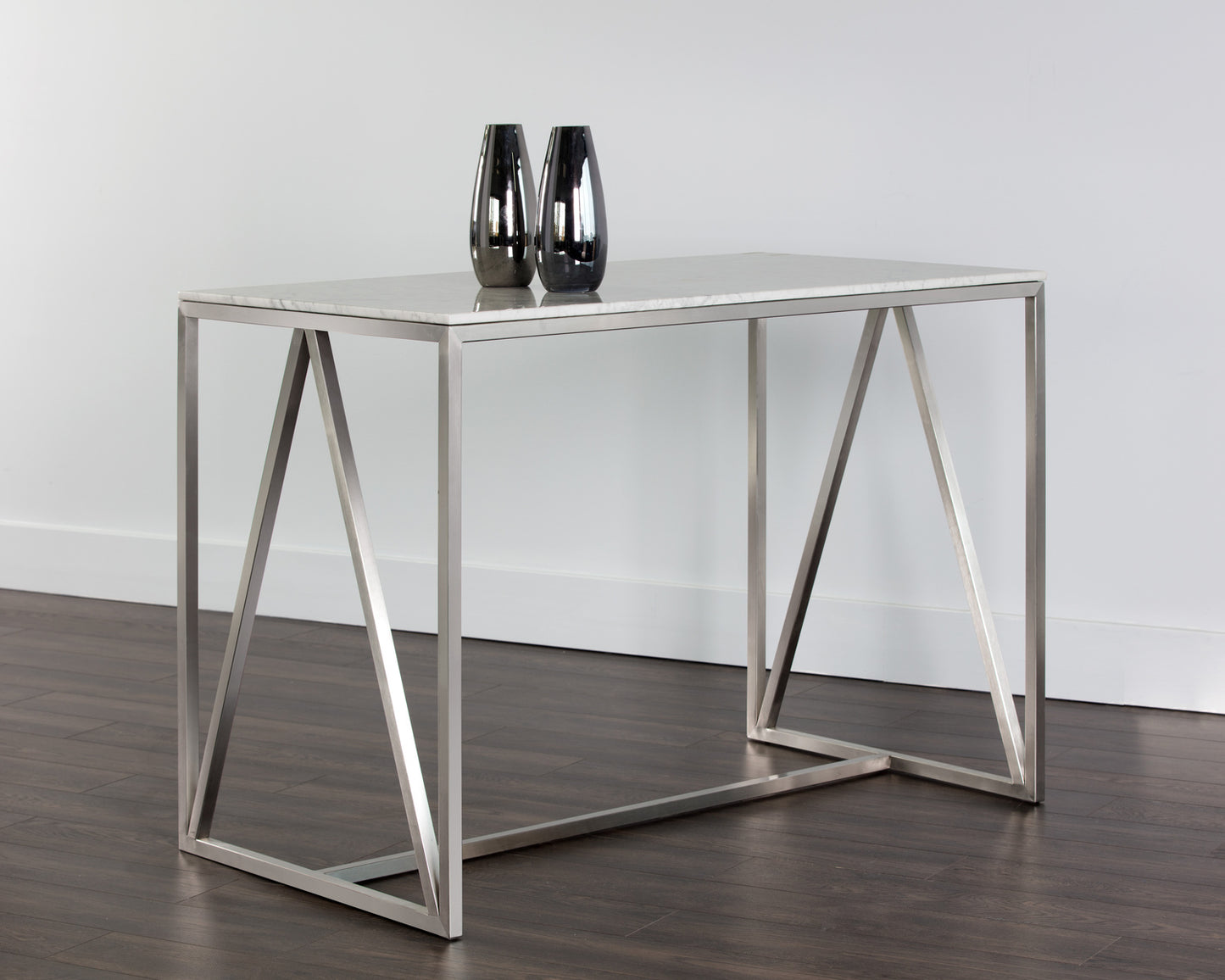 NAHLA ABEL COUNTER TABLE - STAINLESS STEEL
