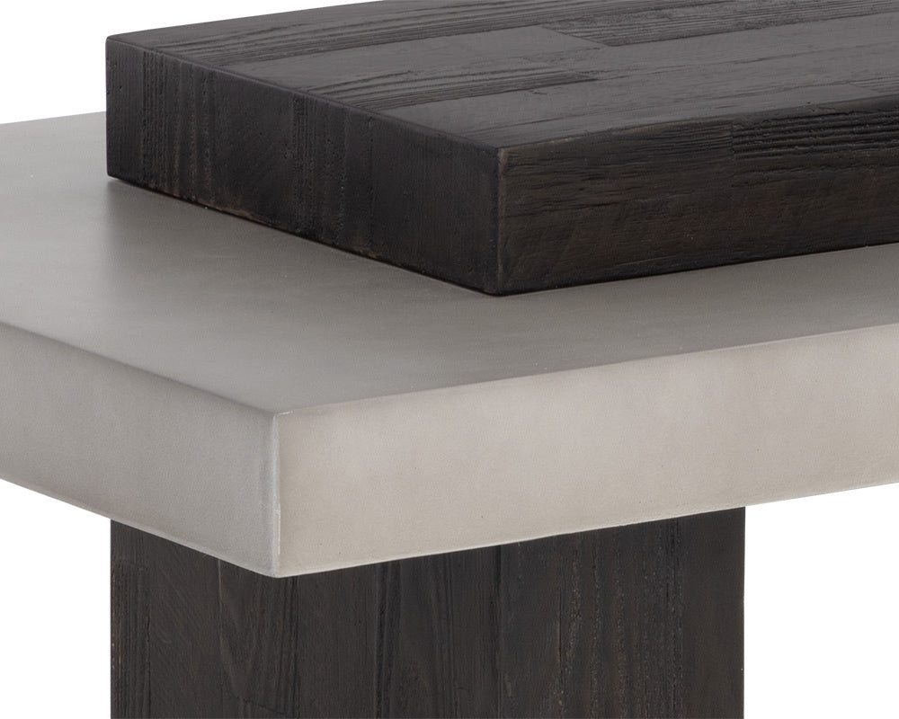 NAHLA HERRIOT COFFEE TABLE - DARK BROWN / GREY