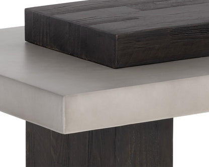 NAHLA HERRIOT COFFEE TABLE - DARK BROWN / GREY
