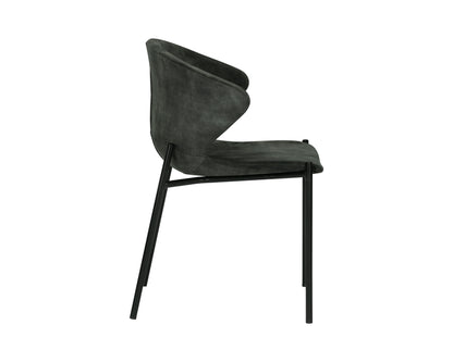 NAHLA ERIC DINING CHAIR - NONO DARK GREEN