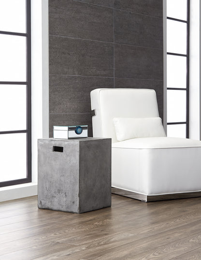 NAHLA CASTOR END TABLE - GREY