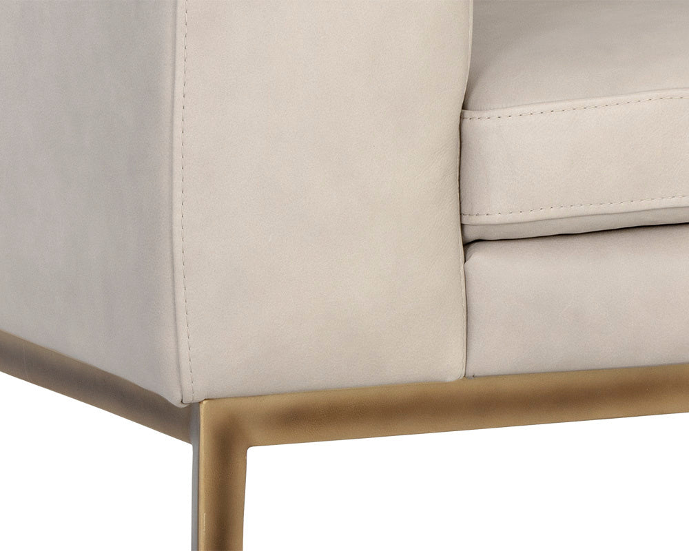 NAHLA BURR ARMCHAIR - BALI BONE LEATHER