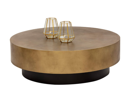 NAHLA BERNABY COFFEE TABLE - ANTIQUE BRASS