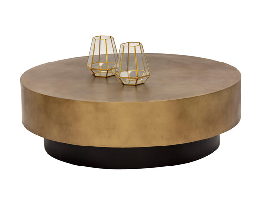 NAHLA BERNABY COFFEE TABLE - ANTIQUE BRASS