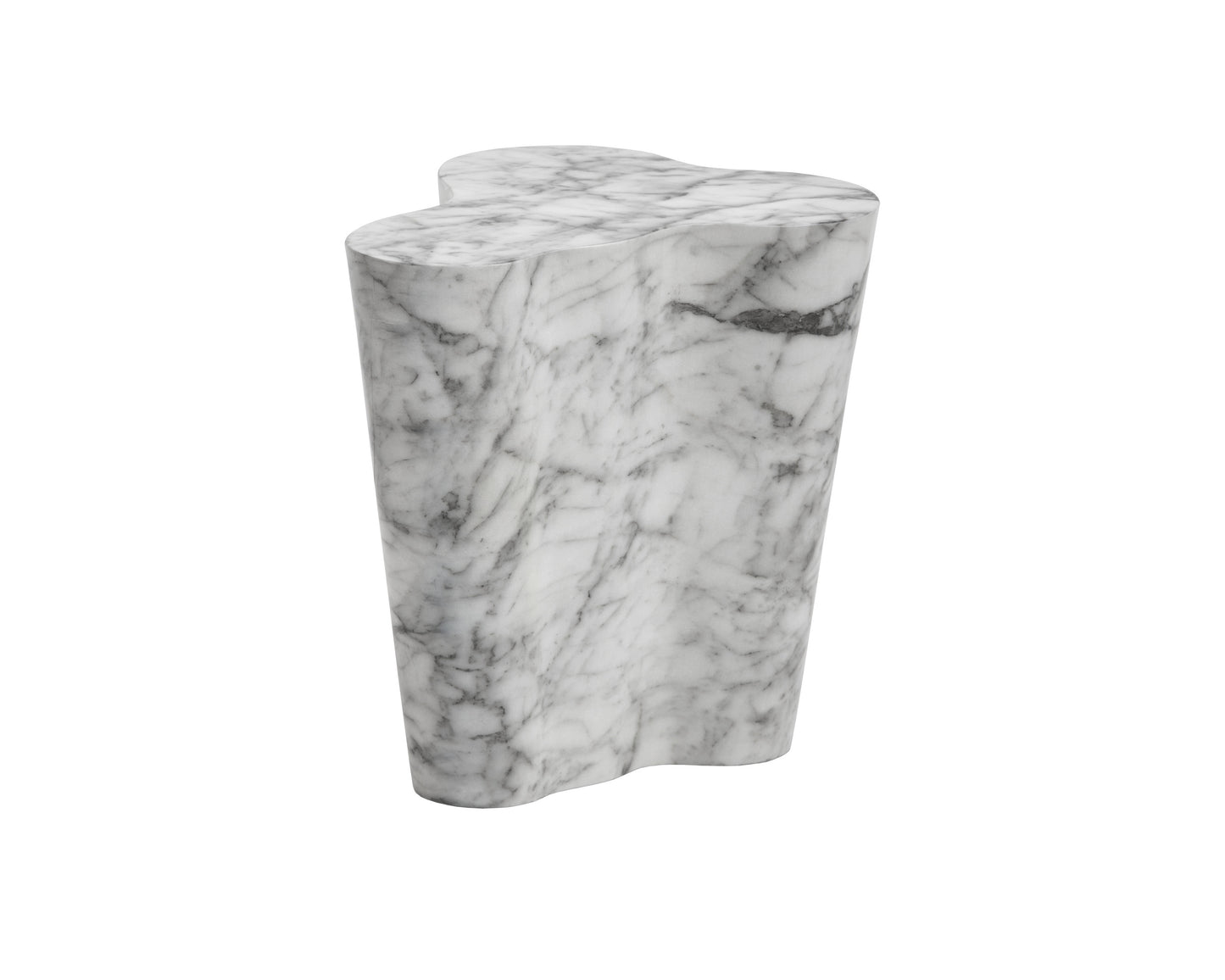 NAHLA AVA END TABLE - SMALL - MARBLE LOOK