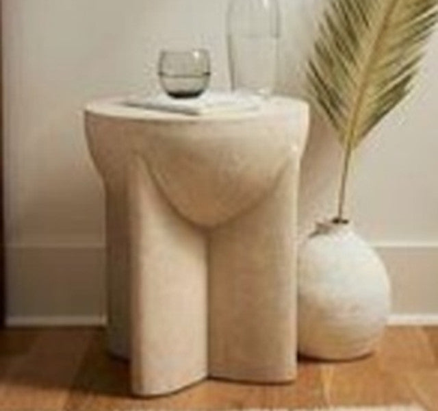 Concrete Contemporary Accent Table