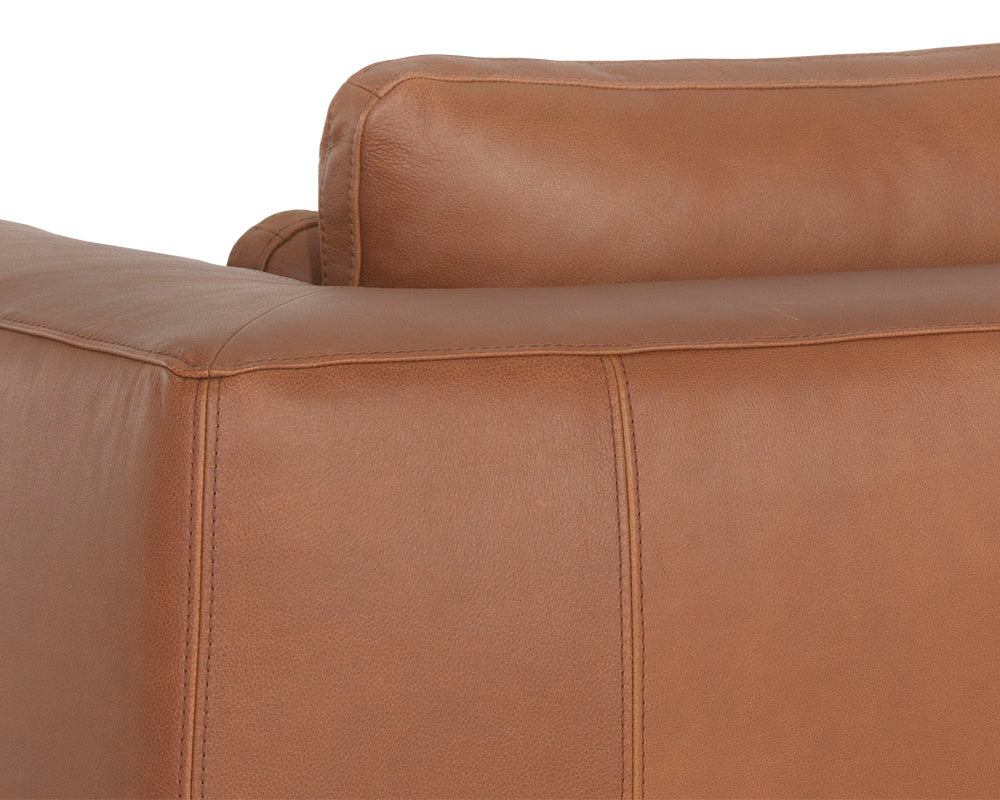 NAHLA BURR ARMCHAIR - BEHIKE SADDLE LEATHER