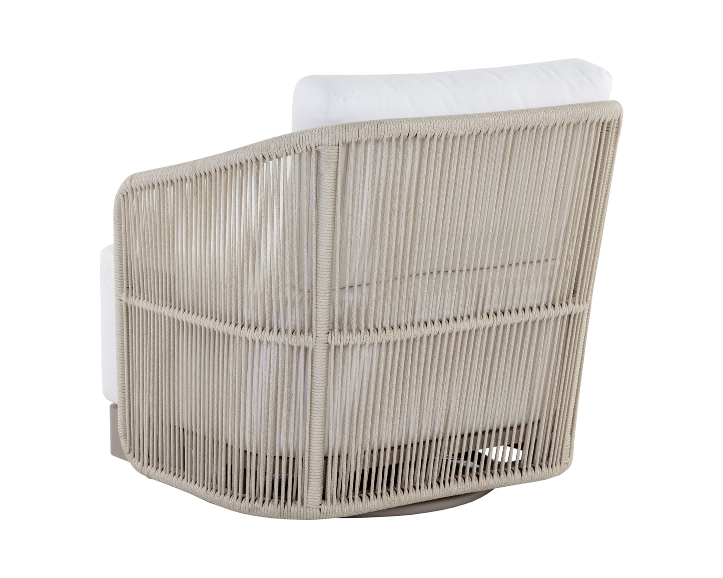 NAHLA ALLARIZ SWIVEL ARMCHAIR - GREIGE - STINSON WHITE