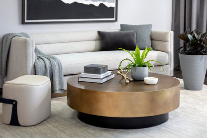 NAHLA BERNABY COFFEE TABLE - ANTIQUE BRASS