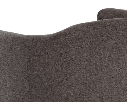 NAHLA BIRRIT SWIVEL ARMCHAIR - ALASKA HEDGEHOG BROWN