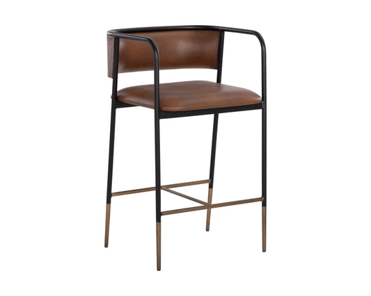 NAHLA BRENAN COUNTER STOOL - BRAVO COGNAC