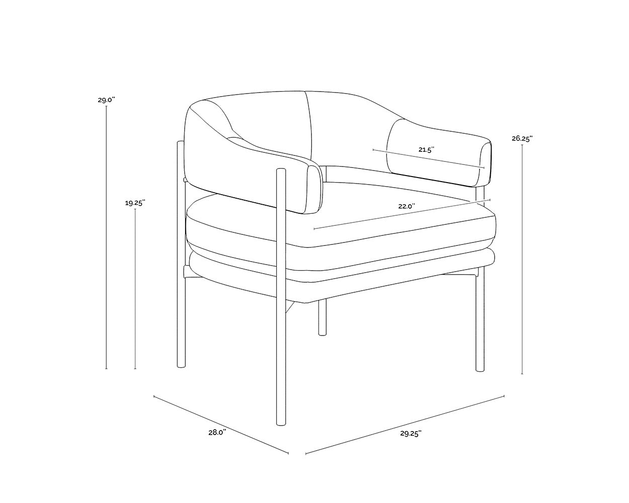 NAHLA LOLA LOUNGE CHAIR - MERINO PEARL