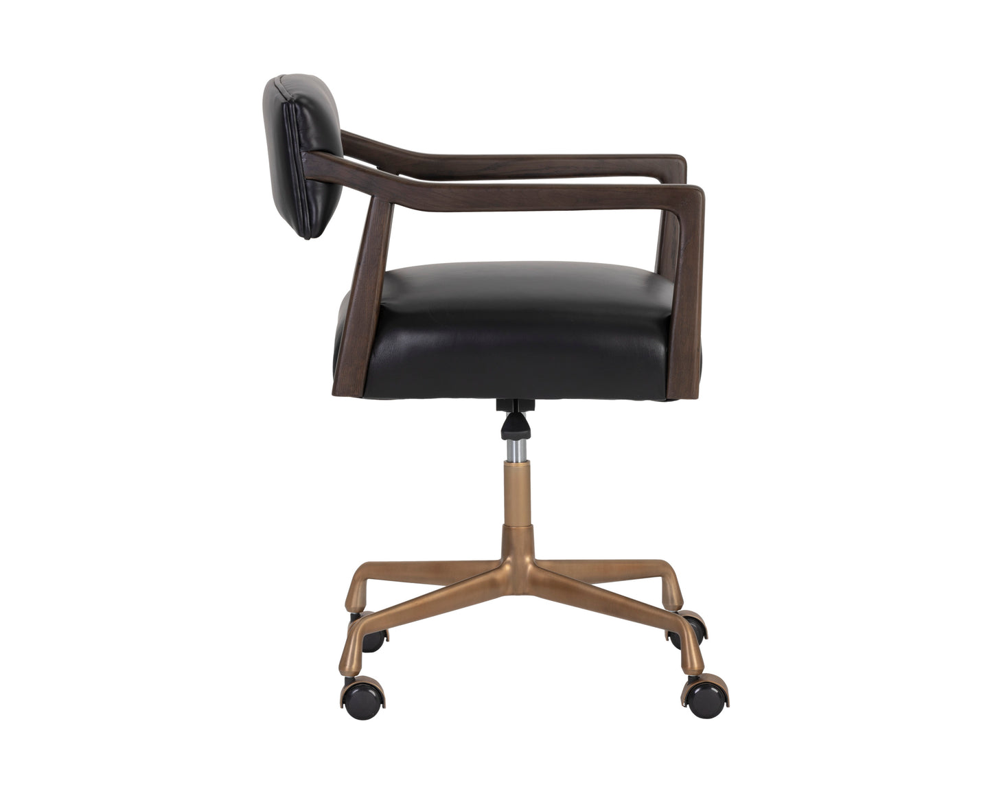 NAHLA KEAGAN OFFICE CHAIR - CORTINA BLACK LEATHER