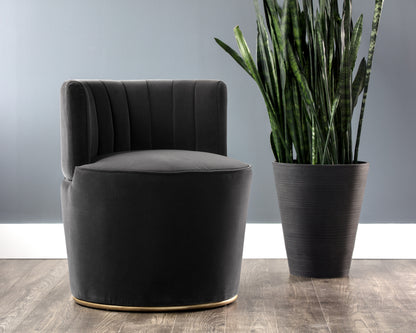 NAHLA AUGUST LOUNGE CHAIR - SHADOW GREY