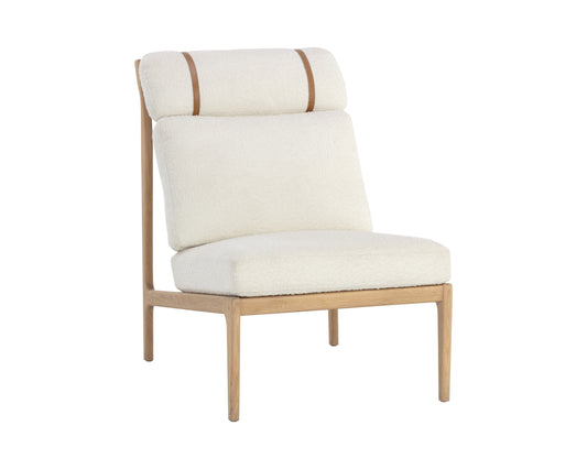 NAHLA ELANOR LOUNGE CHAIR - LIGHT OAK - ALTRO WHITE