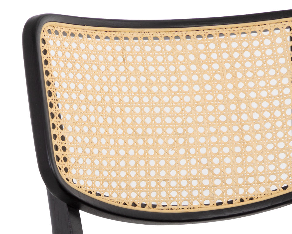 NAHLA ANNEX COUNTER STOOL - VELVET BLACK / NATURAL