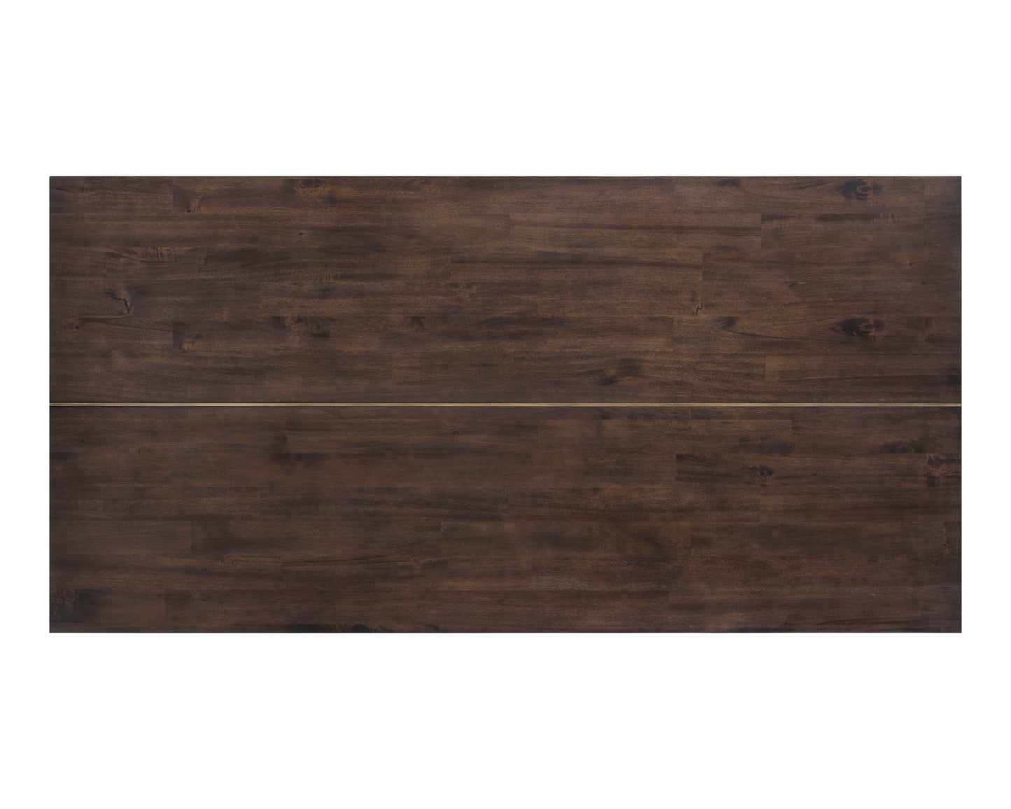 NAHLA JADE DINING TABLE - ANTIQUE BRASS - DARK MANGO - 79"
