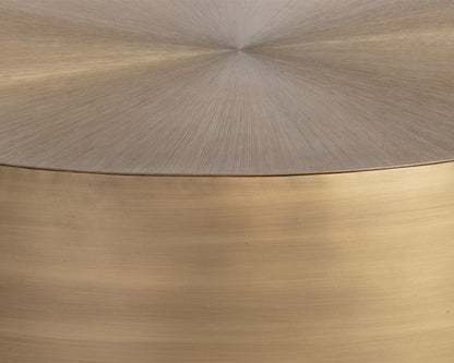 NAHLA CREED COFFEE TABLE - LARGE - ANTIQUE GOLD