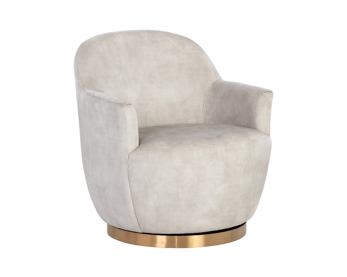 NAHLA CASEY SWIVEL LOUNGE CHAIR - NONO CREAM