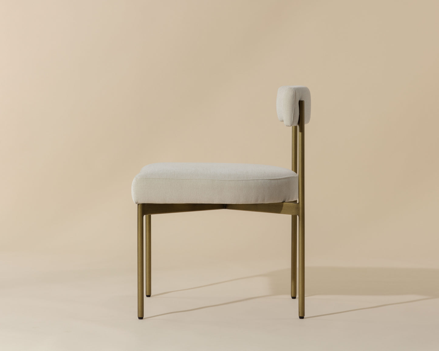 NAHLA SENECA DINING CHAIR - ANTIQUE BRASS - DANNY IVORY