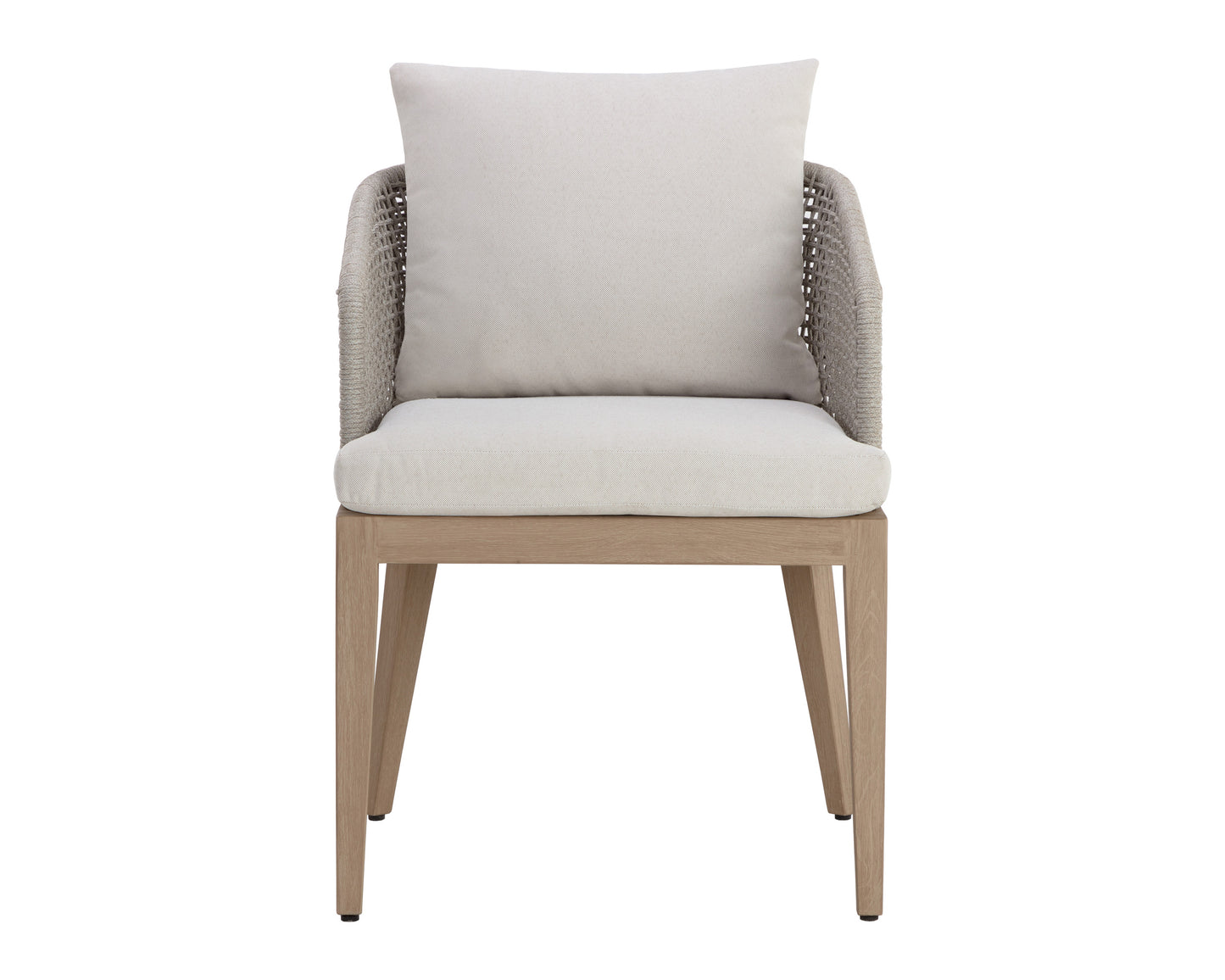 NAHLA CAPRI DINING ARMCHAIR - DRIFT BROWN - PALAZZO CREAM