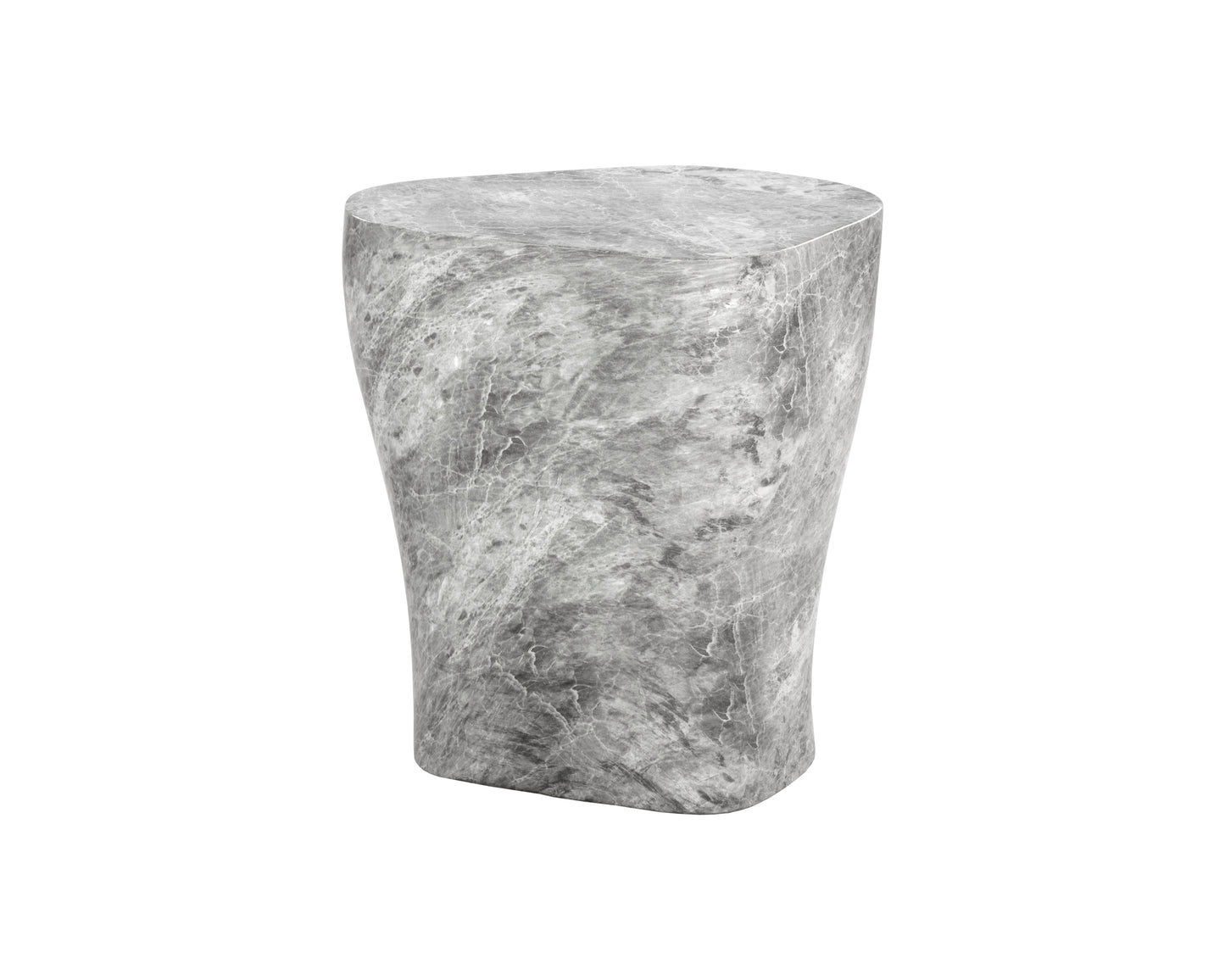 NAHLA DALI END TABLE - LARGE - MARBLE LOOK - GREY