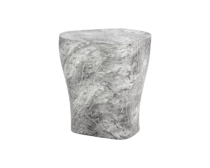 NAHLA DALI END TABLE - LARGE - MARBLE LOOK - GREY