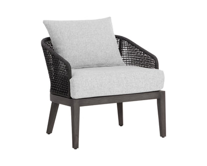 NAHLA CAPRI LOUNGE CHAIR - SMOKE GREY - COPACABANA MARBLE