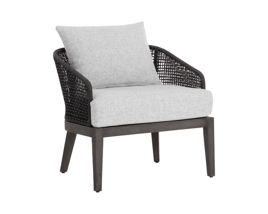 NAHLA CAPRI LOUNGE CHAIR - SMOKE GREY - COPACABANA MARBLE