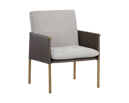 NAHLA BELLEVUE LOUNGE CHAIR - BELFAST HEATHER GREY / BRAVO ASH