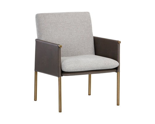 NAHLA BELLEVUE LOUNGE CHAIR - BELFAST HEATHER GREY / BRAVO ASH