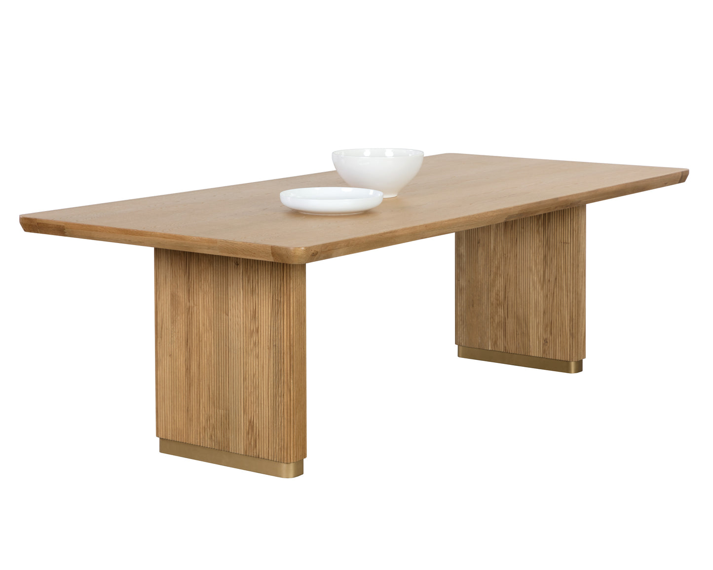 NAHLA KALLA DINING TABLE - RECTANGULAR - RUSTIC OAK - 96"