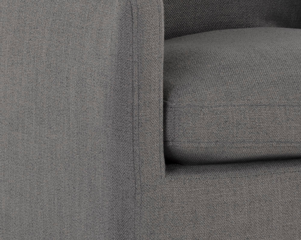 NAHLA GLENROSE WHEELED DINING ARMCHAIR - EFFIE SMOKE