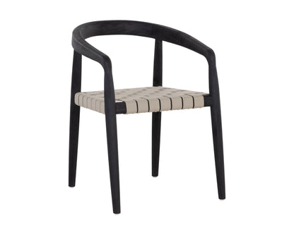 NAHLA CAYMAN DINING ARMCHAIR - CHARCOAL